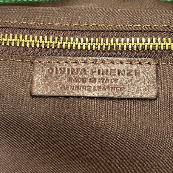Divina Firenze Genuine Italian Leather Kelly Green crossbody - Picture 8 of 13